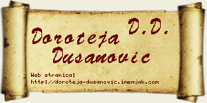 Doroteja Dušanović vizit kartica